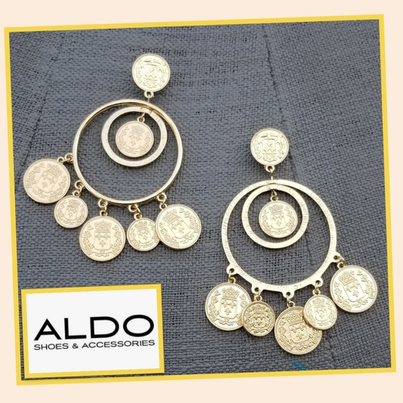 Aldo Jewelry - ALDO Signature Coin Earrings